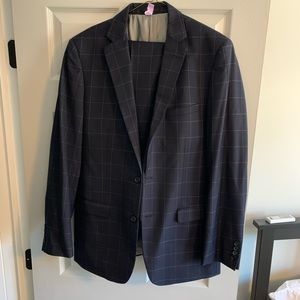 Navy Windowpane Suit